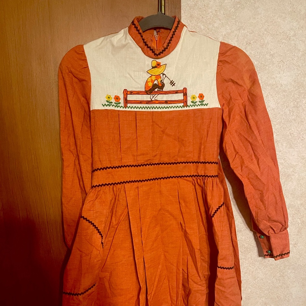 Dorissa Vintage Girls Dress 60s 70s MCM SIZE 5